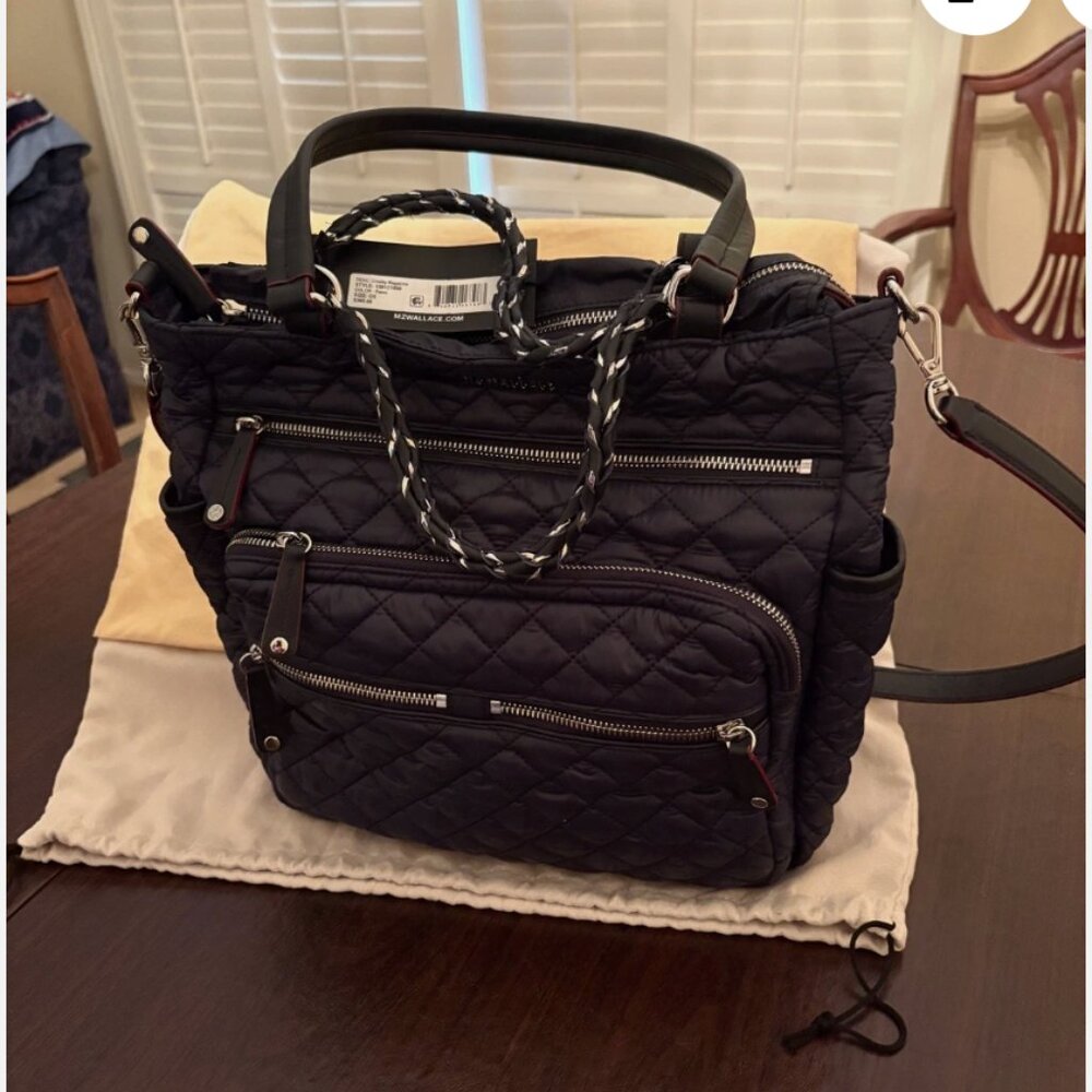 NWT MZ WALLACE CROSBY MAGAZINE TOTE DAWN DARK BLUE MSRP $365 Price Lowered!